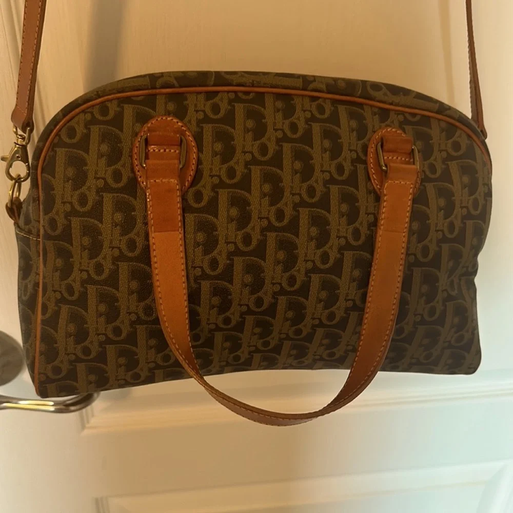 DIOR 2 way crossbody 11x8 trotter monogram black CLEAN/PRISTINE coated canvas - Picture 2 of 8